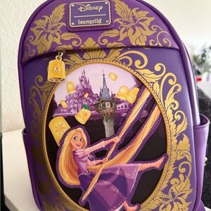 Loungefly Purple & Gold Rapunzel Lantern Mini Backpack